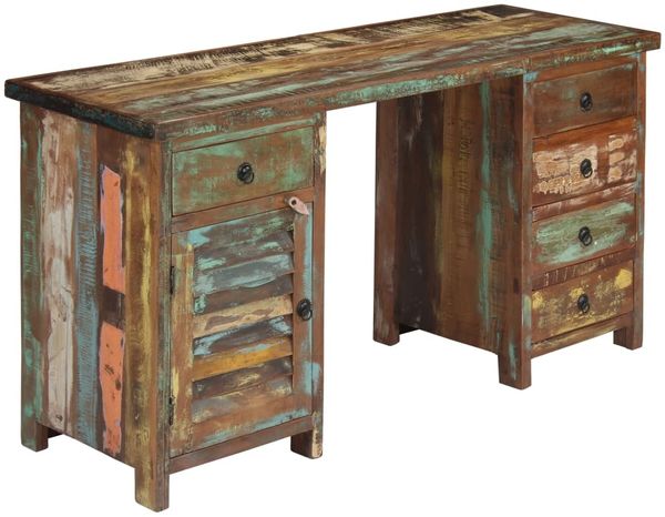 vidaXL Schreibtisch, Altholz Massiv, 140 x 50 x 77 cm Bild 11
