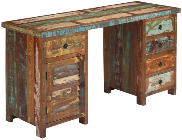 vidaXL Schreibtisch, Altholz Massiv, 140 x 50 x 77 cm Bild 12