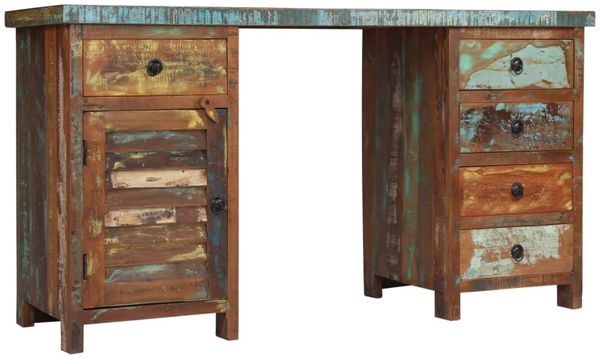 vidaXL Schreibtisch, Altholz Massiv, 140 x 50 x 77 cm Bild 2