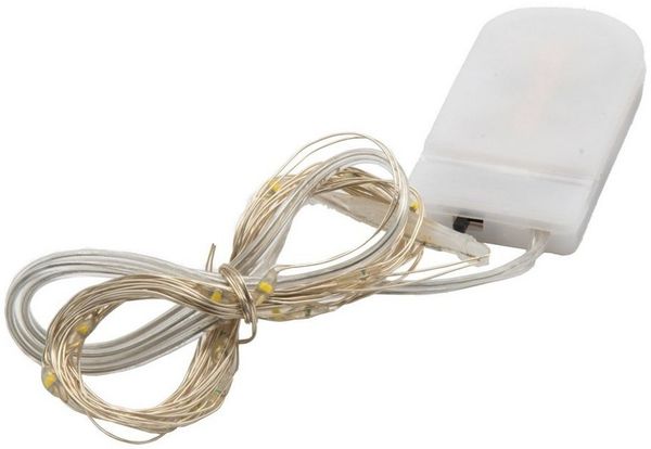 CEPEWA Lichterkette LED Lichterkette Timer Micro Warmweiß LED, Drahtlicht, Mikro, Batterie, 10, 20, 40