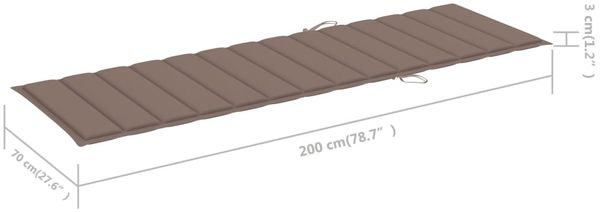 vidaXL Sonnenliege mit Taupe Auflage Imprägniertes Kiefernholz 3065827 Bild 8