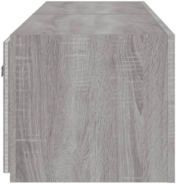 vidaXL TV-Wandschränke mit LED-Leuchten 2 Stk. Grau Sonoma 80x35x31 cm 837292 Bild 10