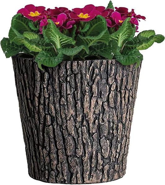 PROREGAL® Blumentopf Blumentopf Übertopf Holzoptik Ø 30cm, Pflanzkübel