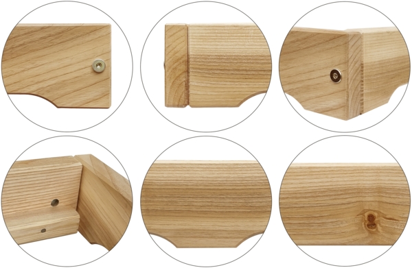 Futonbett 160x200 platzsparend extra niedriges Loftbett Esche lackiert V-60.47E-16Rollrost und Matratze inkl. Bild 5