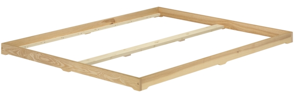 Futonbett 160x200 platzsparend extra niedriges Loftbett Esche lackiert V-60.47E-16Rollrost und Matratze inkl. Bild 3