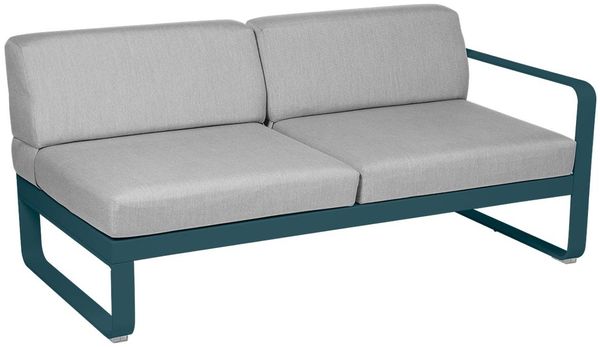 Bellevie Lounge 2-Sitzer Modul 21 Acapulcoblau 79 Flanellgrau Rechts