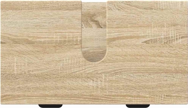 vidaXL Badezimmermöbel-Set mit Tür Sonoma-Eiche Holzwerkstoff, Metall 3393115 Bild 8