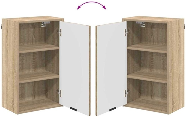 vidaXL Badezimmermöbel-Set mit Tür Sonoma-Eiche Holzwerkstoff, Metall 3393115 Bild 10