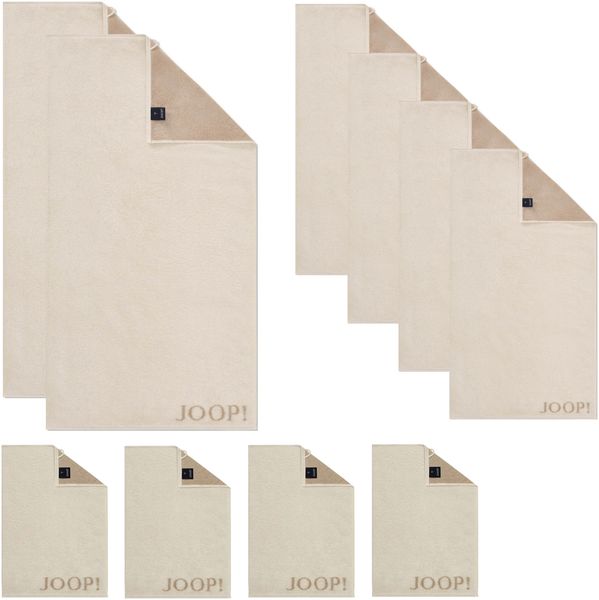 JOOP! 1600-76 Set 10-tlg. creme 2x Duschtuch 4x Handtuch 4x Gästetuch
