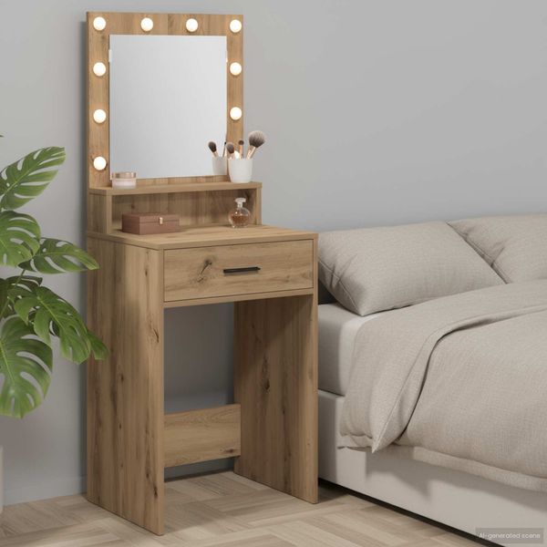 Schminktisch, Kosmetiktisch Artisan-Eiche 50 x 41 x 135 cm Holzwerkstoff