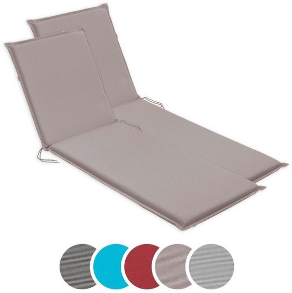 sleepling Liegenauflage Polster Sonnenliege, Strandliege, Komfortschaum, Eckbänder und Einstellband, waschbar, Made in EU