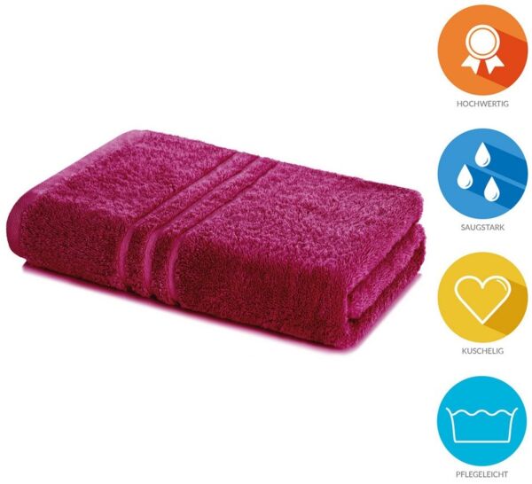 Lavea Badetuch Duschtuch 100x150 cm Elena Frottee Duschhandtuch, 100% Baumwolle, 500 g/m² Frottier, weich & saugstark, pflegeleicht