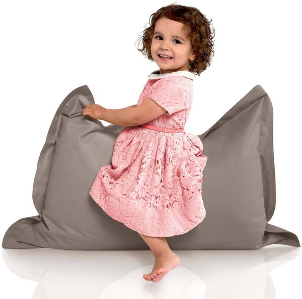 Green Bean® Kinder-Sitzsack 70x100cm & 70 Liter EPS-Perlen Füllung - Indoor & Outdoor Bean Bag Sitzkissen - Khaki