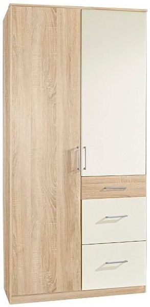 Kleiderschrank Click Schlafzimmerschrank mit Schubladen Ausführung braun