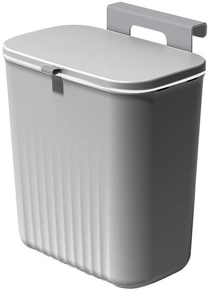 TWSOUL Mülleimer Wand-Mülleimer für den Haushalt, grau, 9 Liter