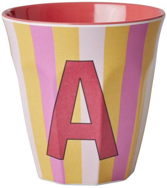 rice Becher Rice Melamin Becher Medium Buchstaben Mädchen, 1-tlg, Melamin
