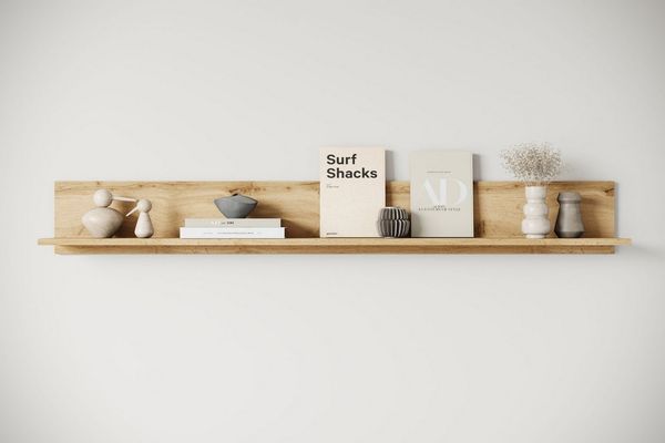 Home affaire Wandboard Wandregal Vera, 1-tlg, ideal für Deko & Bücher, 138x23x18 cm, hängend