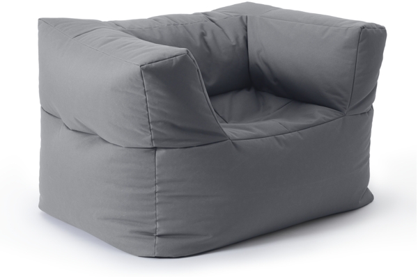 Lumaland Sitzsack-Sofa, Polyester, Grau, Sessel (96x72x70 cm)