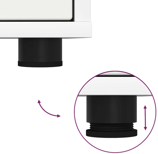 vidaXL Nachttisch mit Schubladen Weiß 30,5 x 30 x 43 cm Holzwerkstoff 888797 Bild 10