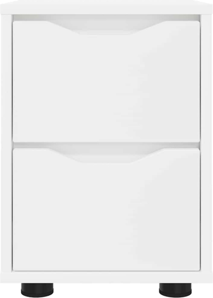 vidaXL Nachttisch mit Schubladen Weiß 30,5 x 30 x 43 cm Holzwerkstoff 888797 Bild 5