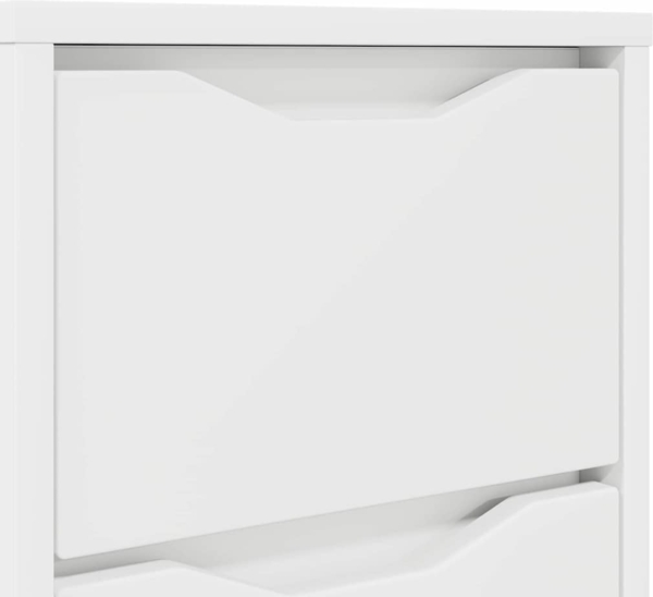 vidaXL Nachttisch mit Schubladen Weiß 30,5 x 30 x 43 cm Holzwerkstoff 888797 Bild 9