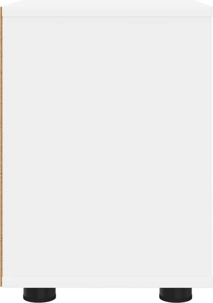 vidaXL Nachttisch mit Schubladen Weiß 30,5 x 30 x 43 cm Holzwerkstoff 888797 Bild 6