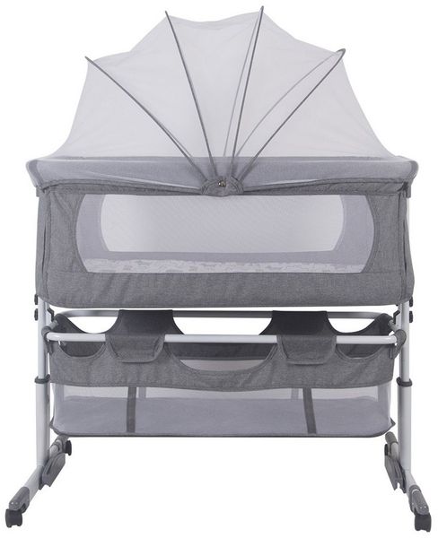 JEOBEST Beistellbett 3in1 Baby Beistellbett Reisebett Babybett Babywiege mit weich Matratze, 1 St. Höhenverstellung, mit Moskitonetz