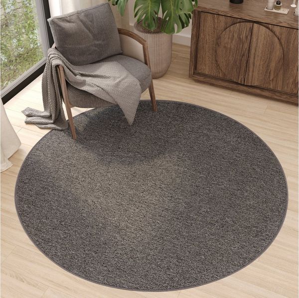 Tapiso Teppich NIZZA, rund, Höhe: 6 mm, Wohnzimmer, Schafzimmer, Einfarbig