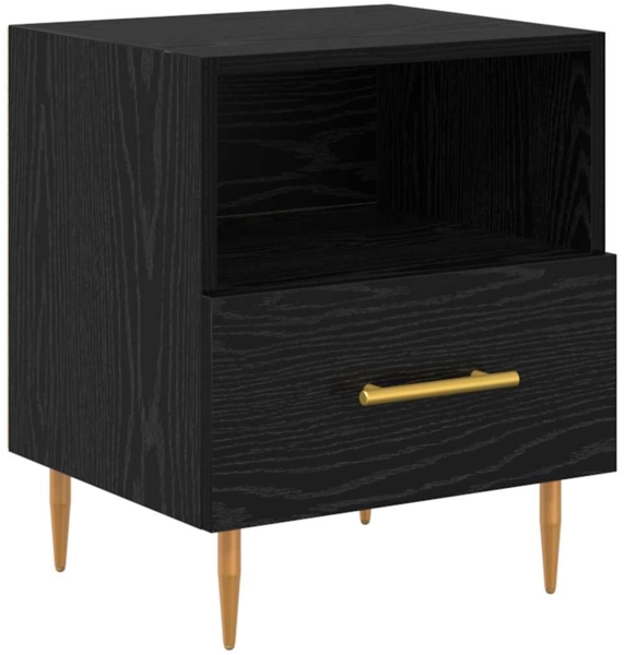 vidaXL Nachttisch Schwarz 40 x 35 x 47,5 cm Holzwerkstoff 882079
