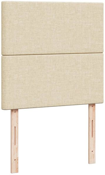 vidaXL Boxspringbett mit Matratze Creme 90x200 cm Stoff 3293849 Bild 9