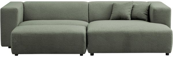 Home affaire Polsterecke BAKELS, Ecksofa-Set mit Hocker, L-Form mit Schlaffunktion, Ecksofa-Set (incl. Hocker) im trendigen Megacord