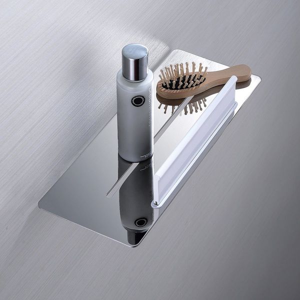 Bernstein Duschablage DA809, Badregal / Wandregal / Duschregal / Ablage für die Dusche / Duschabstellfläche / mit Ablaufschlitz und Duschabzieher / mit Abzieher, Farbe wählbar / hochwertig / modernes Design / einfache Montage