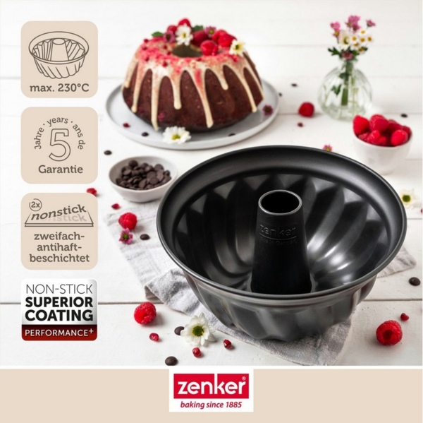 Zenker Gugelhupfform Kuchenform, Rundbackform, Traditionelle Backform