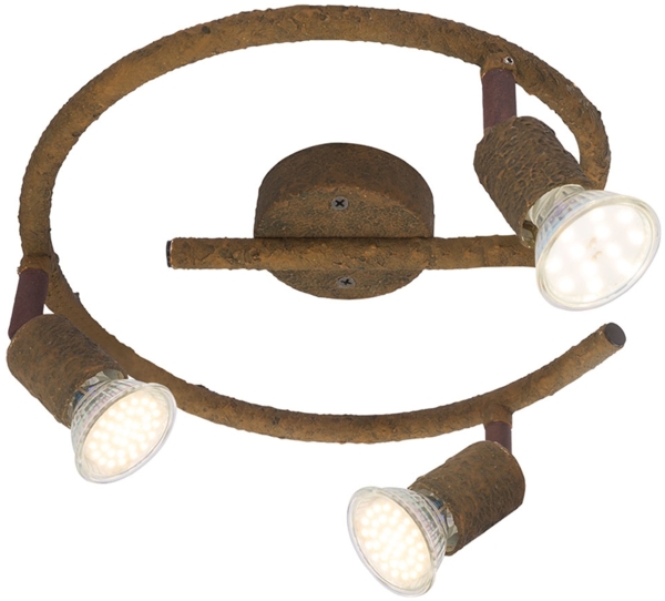 Deckenleuchte, Rondell, LED, rostfarbig