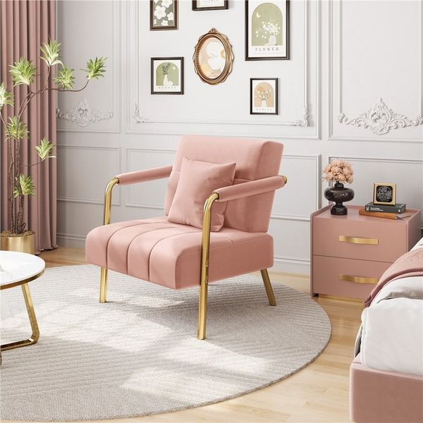 Yaheetech Sofa 1/2-Sitzer Polstersofa, Loungesessel mit Lendenkissen Einzelsofa Loveseat für Wohnzimmer