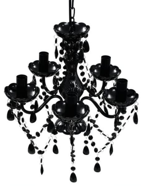 vidaXL Kronleuchter 5 Glühbirnen Schwarz 240308