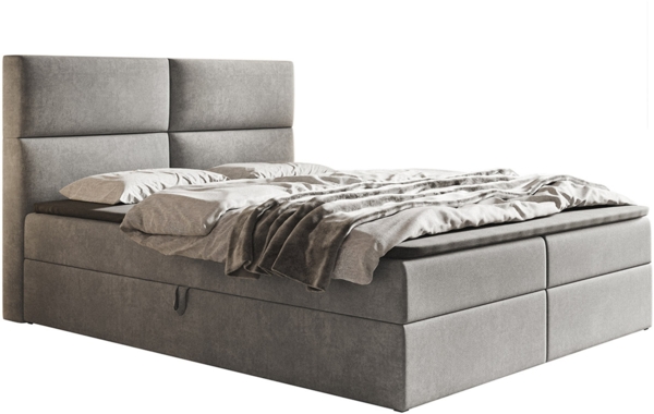 AX LIVING Grau Ecksofa U-Form mit Schlaffunktion Vinoria 327 cm Bild 1