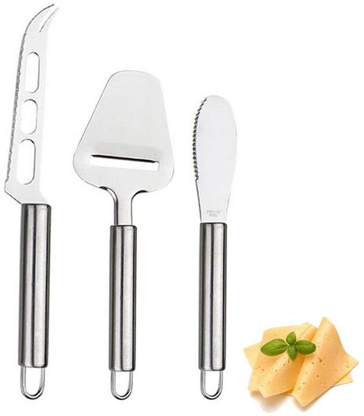 TUWENA Käsemesser 3 Stück Käsemesser Set, Käseschneider aus Edelstahl, Käse Werkzeuge