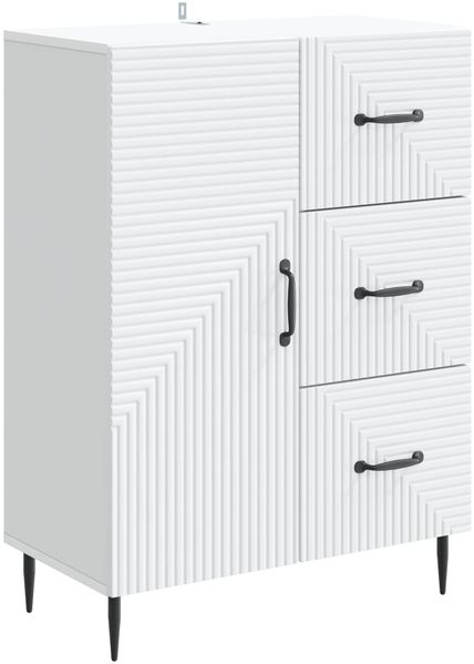 vidaXL Sideboard mit Schubladen Weiß 66 x 34,5 x 89,5 cm Holzwerkstoff 894855