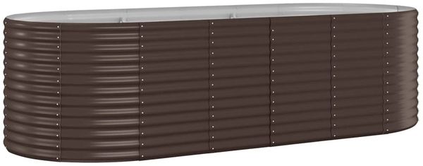 vidaXL Hochbeet Verzinkter Stahl 249x100x68 cm Braun 319065 Bild 2