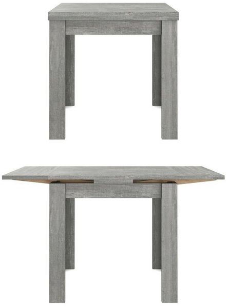 Esstisch ausziehbar beton 80 x 78 x 60 cm Monzi 0560 80x60 Bild 3