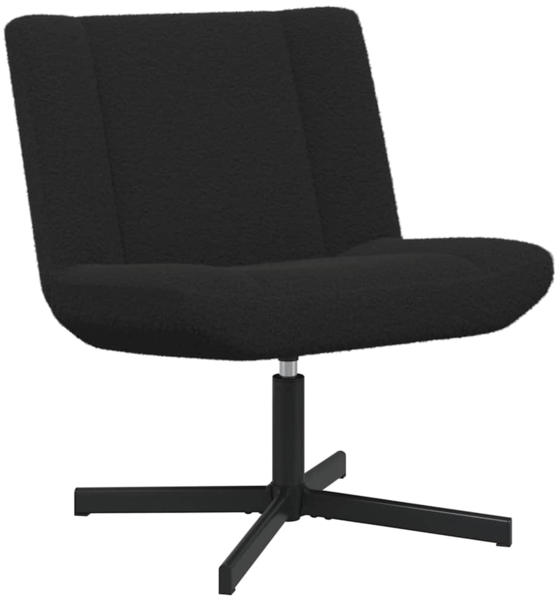 vidaXL Drehstuhl Schwarz 63 x 75 x 76 cm Schafsleder 42007338 Bild 1