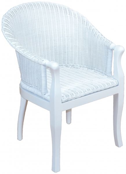 Rattan-Sessel "Berta" weiß