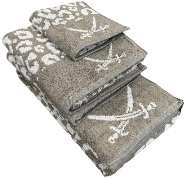 Sansibar Sylt Handtuch Set "LEO" hochwertiges Handtuchset mit modernem Design, (Spar-Set, 4-St), 100% Baumwolle, langlebig, saugstark, leicht gezwirnt