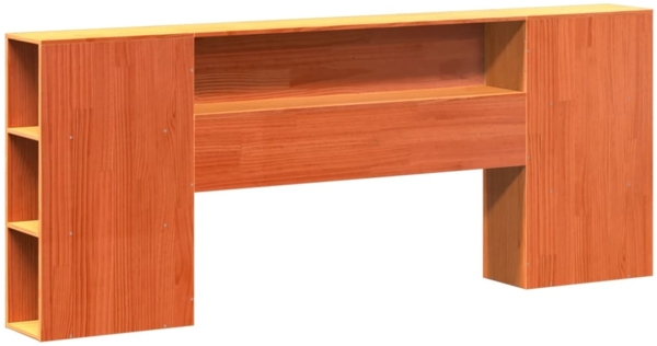 vidaXL Massivholzbett ohne Matratze Wachsbraun 180x200 cm Massivholz 3323886 Bild 3