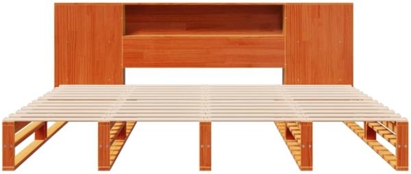 vidaXL Massivholzbett ohne Matratze Wachsbraun 180x200 cm Massivholz 3323886 Bild 4