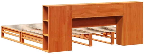 vidaXL Massivholzbett ohne Matratze Wachsbraun 180x200 cm Massivholz 3323886 Bild 7