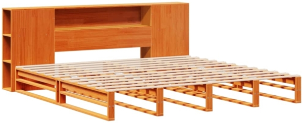 vidaXL Massivholzbett ohne Matratze Wachsbraun 180x200 cm Massivholz 3323886 Bild 2