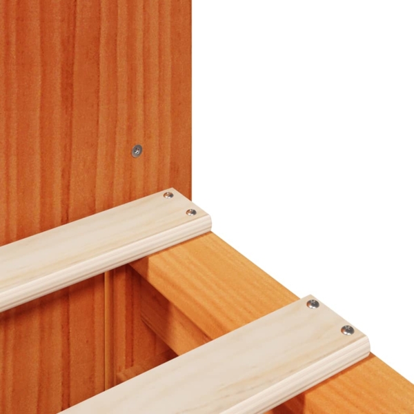 vidaXL Massivholzbett ohne Matratze Wachsbraun 180x200 cm Massivholz 3323886 Bild 8