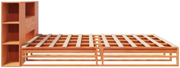 vidaXL Massivholzbett ohne Matratze Wachsbraun 180x200 cm Massivholz 3323886 Bild 6